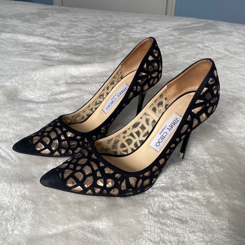 JIMMY CHOO SUEDE STILETTOS